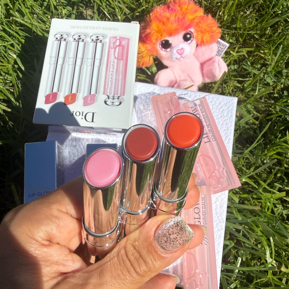 Dior Addict Lip Glow Collection Gift (3PCS) 001 pink, 004 Coral,012 Rosewood🌸🌼